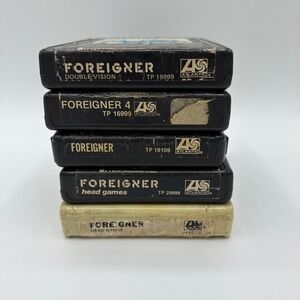 Foreigner 8 Track Tape Lot Head Games Double Vision 4 UNTESTED (white has crack)
